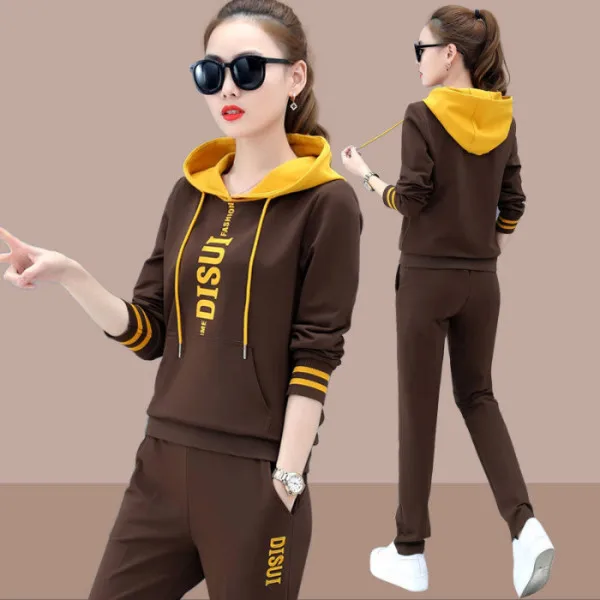 

Large Size Fashion WOMEN'S Suit Loose-Fit 2019 Spring Autumn Winter New Style Korean-style Casual Clothes WOMEN'S Hoodie Sports