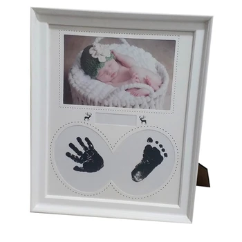 

Photo Frame Baby Photo Frame Newborn Wall for Pictures Handprint Footprint Ink Pad Frame Kid Birthday Gift Cadre Room Decor