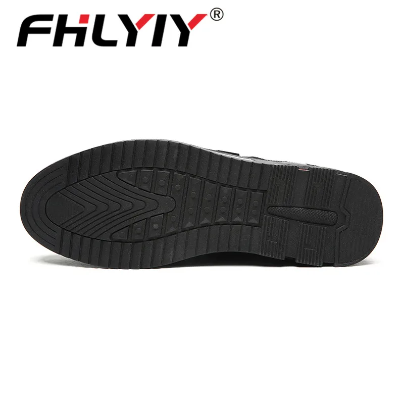 Fhlyiy/Брендовые мужские лоферы; зимняя короткая плюшевая обувь; удобные мужские мокасины года; мужские лоферы без шнуровки; черная обувь для вождения; большие размеры