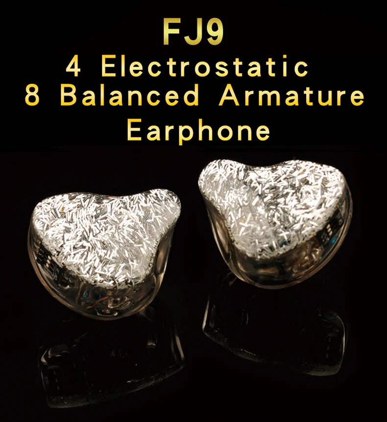 XIAO FAN FJ9 4 Electrostatic 8 Balanced Armature Earphone HiFi customization In-ear Electrostatic earphones