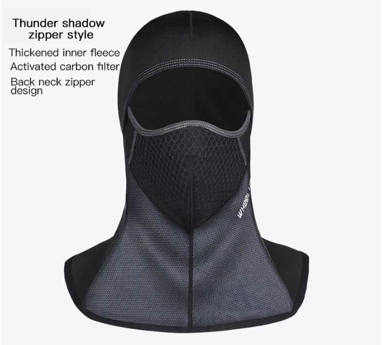 Fleece Windproof Warm Cycling Cap Winter Bike Cap Face Mask Outdoor Sports Cap Balaclava Thermal Bicycle Cycling Equipment XA11Q