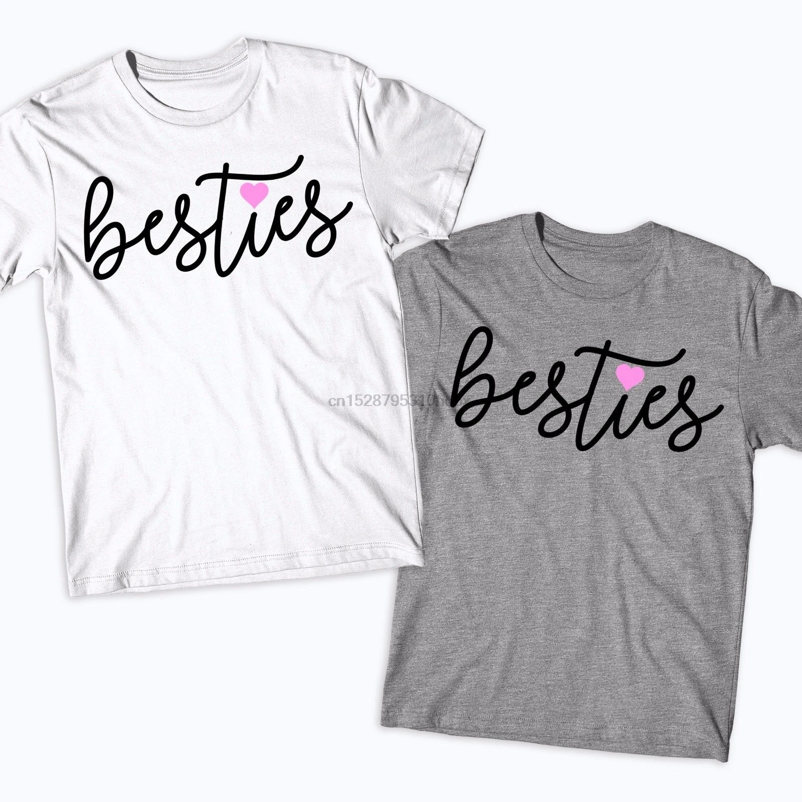 Besties Friends T Shirt Tumblr Bff Matching Hearts Set Girls Christmas Unisex Cool Casual Pride T Shirt Men Unisex New Fashion T Shirts Aliexpress