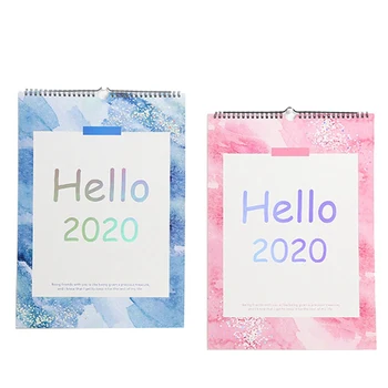 

2020 Year Blue And Pink Laser Series Desk Calendar DIY A3 Large Wall Calendars Daily Schedule Planner