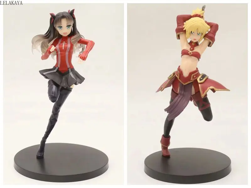 

Fate/EXTRA Stay Night Last Encore Tohsaka Rin Fate Apocrypha Saber of Red Mordred Fighting Ver PVC Action Figure Model Toys 18CM