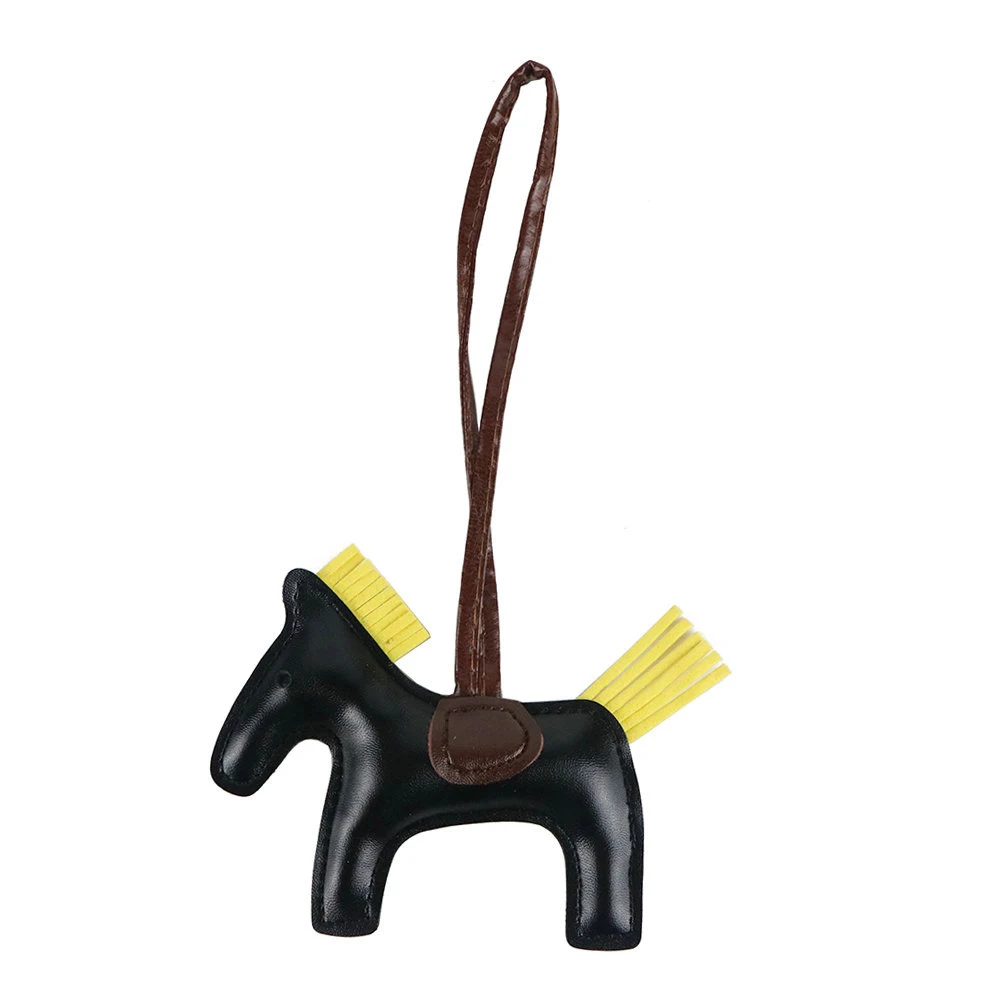 Роскошные Брелки из кожи PU ручной работы лошадь брелок для ключей Женская Очаровательная подвеска для сумок ручная кисточка висящий орнамент аксессуары для сумочек
