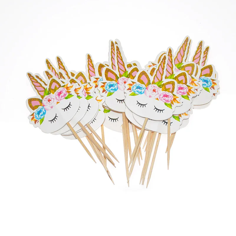 rainbow heart crown unicorn cupcake toppers cake deco double sided unicorn cake topper set birthday baby shower party supplies cake decorating supplies aliexpress