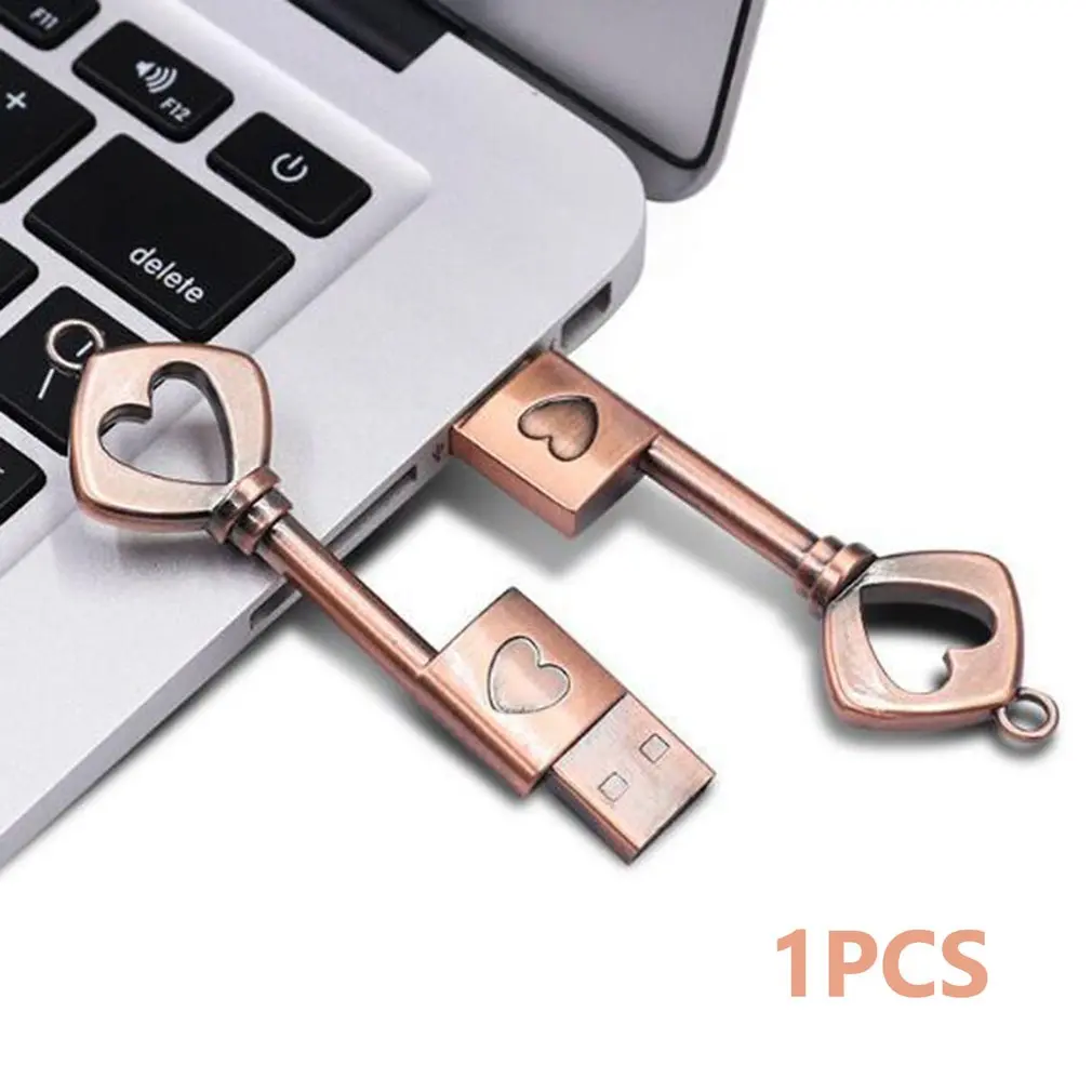Usb флеш-накопитель в форме сердца, высокое качество, металлическая карта памяти, брелок, u-диск, флешка, водонепроницаемый u-диск