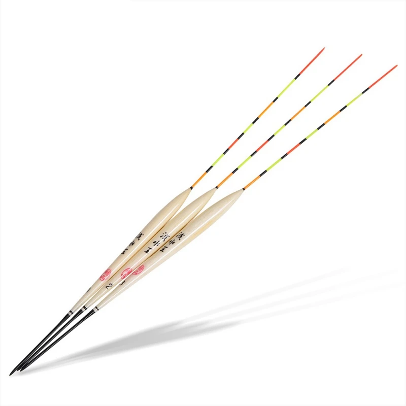 

3pcs/set Fishing Float Set Balsa Wooden Buoy Float Bobber Floating Drift In Storage Box River Fishing Tackle