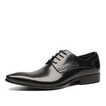 

Leather Shoes Men Shoes Business Formal Wear Leather Shoes Men's Leather Shoes Cow Leather Pointed Toe Leather Genuine Leather