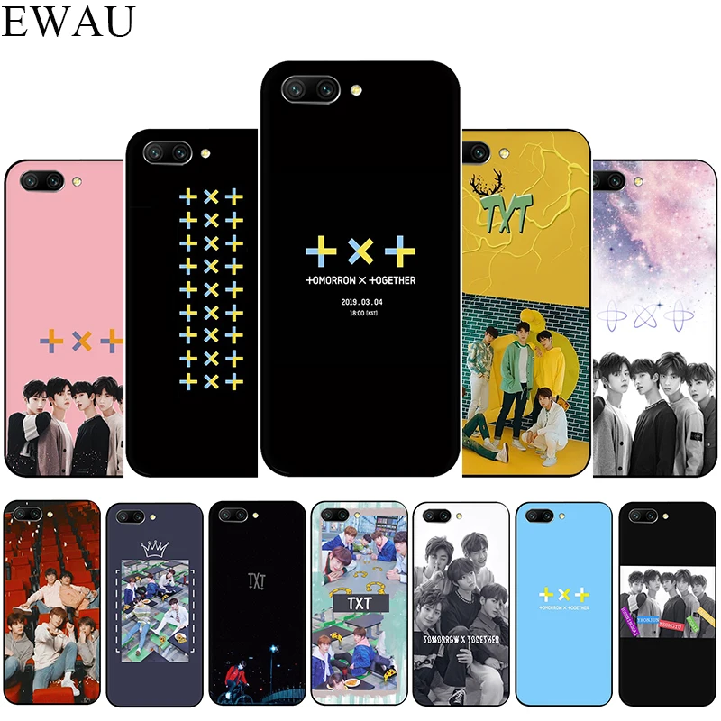 

EWAU TXT Silicone phone case for Huawei Honor 6A 7A Pro 7C 7X 8X 8 9 Note 10 Lite view 20 9X Pro