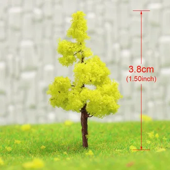 HO Scale Model Trees 1:87 Iron Wire Trees Autumn Green 3.8cm Railway Layout 100pcs/200pcs/400pcs R3813
