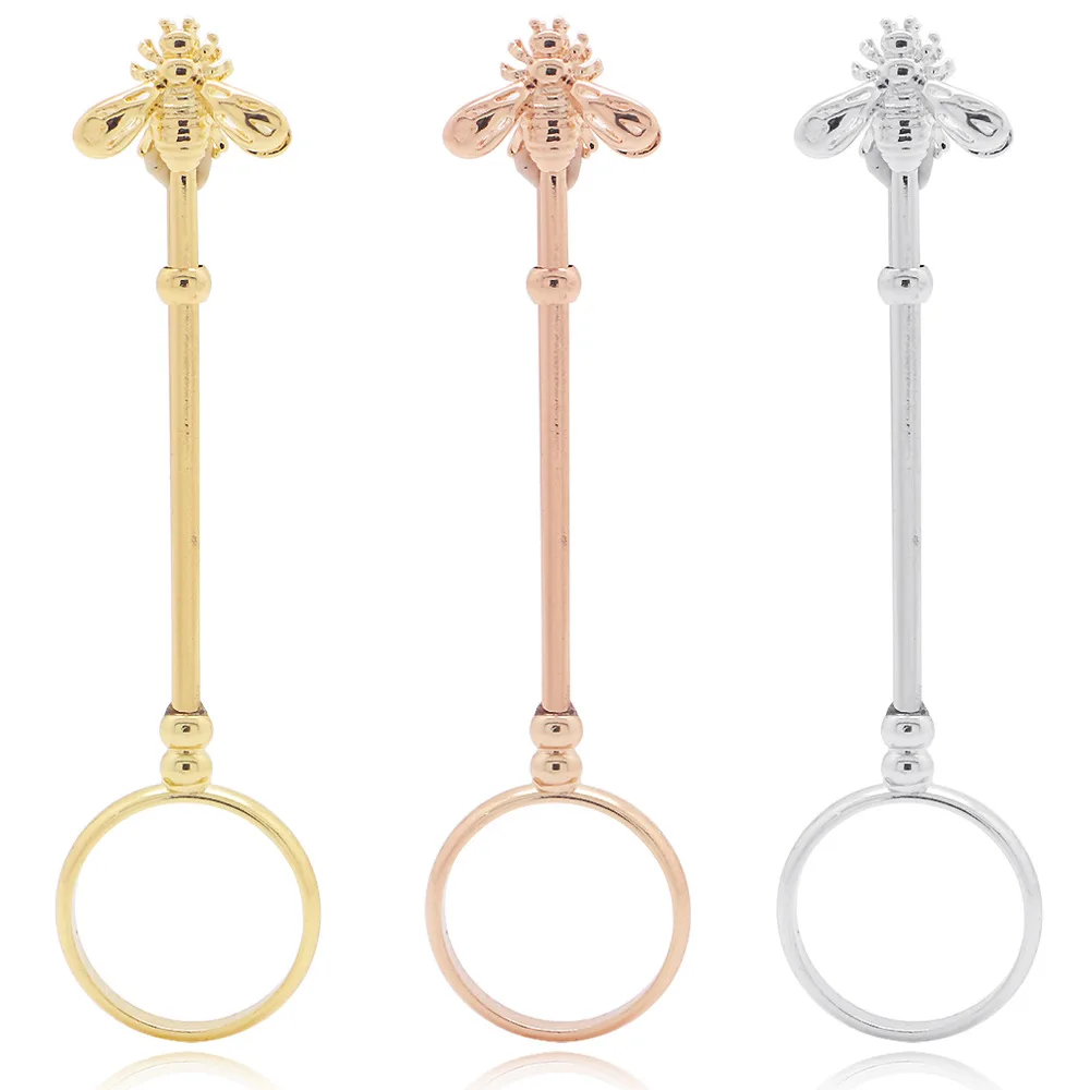 Vintage Cigarette smoking Finger Holder Ring Rack Rose Metal gold Clip 16/17mm Women Men Cigarettes Smoking Accessories Gift 2
