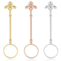 Vintage Cigarette smoking Finger Holder Ring Rack Rose Metal gold Clip 16/17mm Women Men Cigarettes Smoking Accessories Gift 2