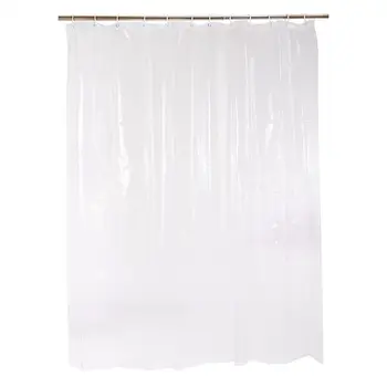 

Clear Shower Curtain Liner with Hooks Waterproof and Treated to Resist Deterioration 71 x 71 inches
