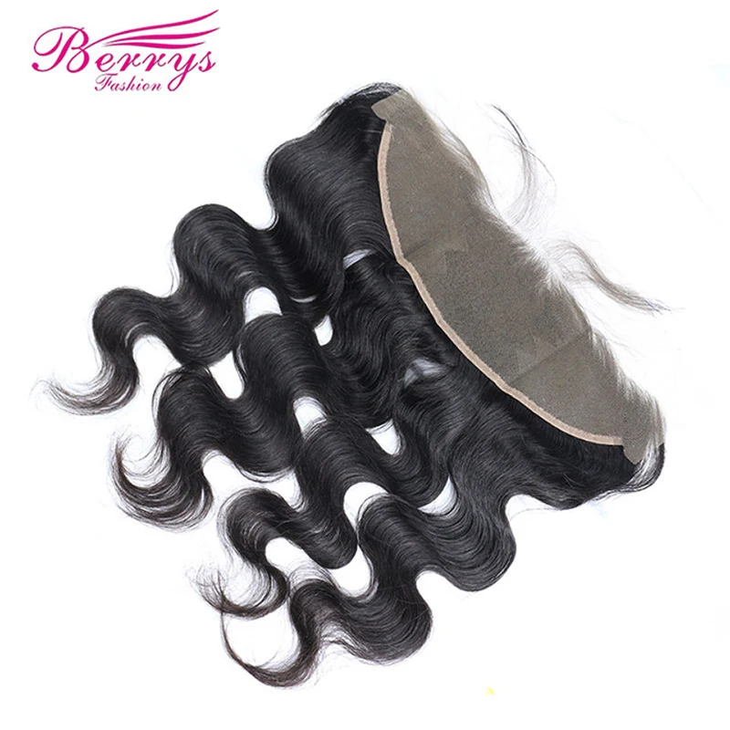 

Brazilian Lace Frontal Virgin Hair 13x4" Body Wave Human Hair Extensions Free Part Pre Plucked Berrys Fashion Hair