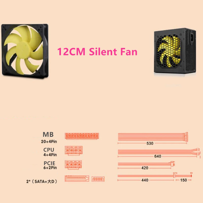 PSU для Sama Assassin 430 ATX 12V I5 I7 1050 Wide Silence игровой хост блок питания 300 Вт блок питания ATX331-1