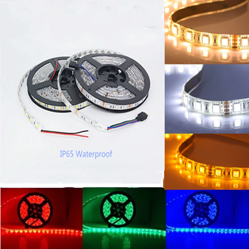 1 м светодиодный светильник 5050 60 светодиодный/м DC12V гибкий RGB теплый холодный