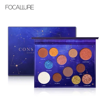 Best Price FOCALLURE Constellation Palette 12Colors Eye Shadow Makeup Nude Colors Shade Of Palette Glitter Eyeshadow