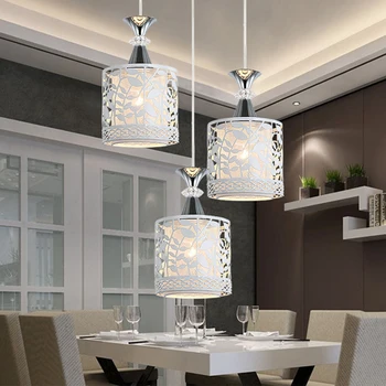 

Modern LED Hollow Carving Iron Crystal Pendant Lights Fixture E27 Bar Dinning Room Indoor Home Decoration Lamp AC90-260V