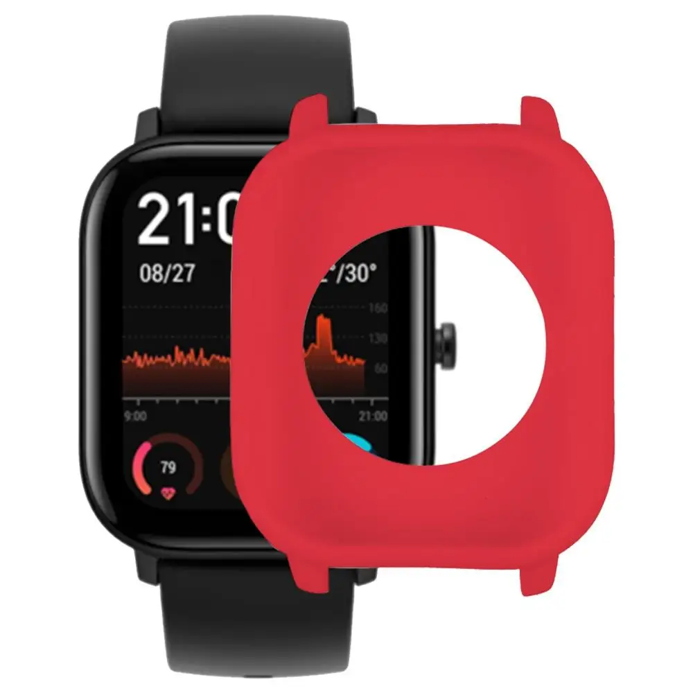 Red Силиконовый защитный мягкий чехол для Xiaomi Huami Amazfit GTS Smart Watch gps 5ATM водонепроницаемые умные часы - Цвет: Red