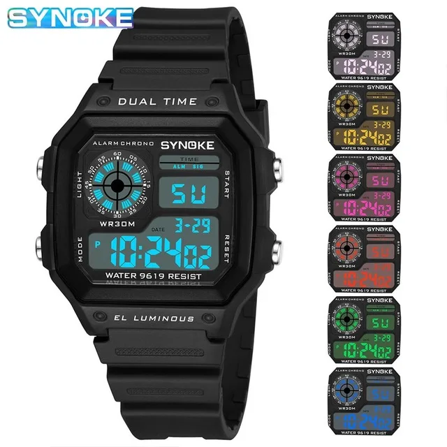 PANARS Men Sports Watch Multifunction Alarm Clock Chrono Waterproof Wristwatch Gold Steel Male Digital Watches Relogio Masculino 