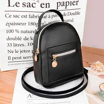 

Mini Backpack Women PU Leather Shoulder Bag For Teenage Girls Kids Multi-Func