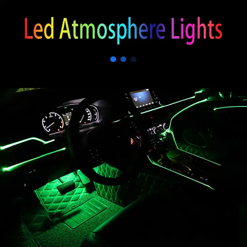 6メートルの車ネオンストリップライトrgb Led雰囲気ライト装飾ドア車光のappリモートbluetoothカーインテリア周囲雰囲気 装飾ランプ Aliexpress