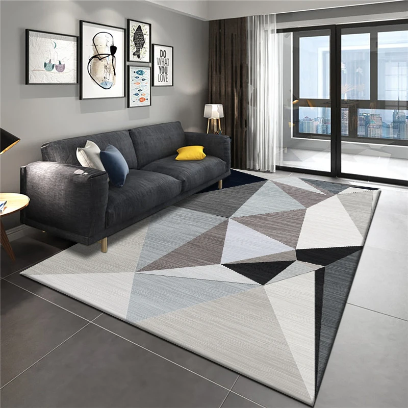 

Scandinavian modern simple carpet geometry sofa coffee table side carpet bedroom carpet full of home