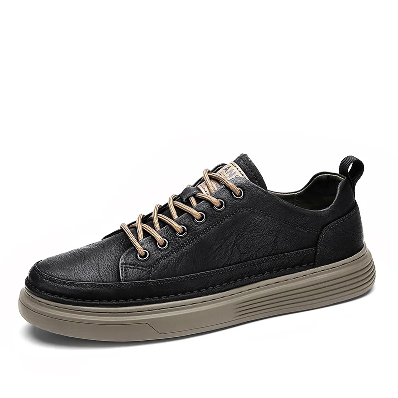 2022 New Leather Shoes Fashion Oxfords Men Dress Shoes Korean Men Luxury Sneakers Lace-up Casual Designer Sneakers Mens Shoes