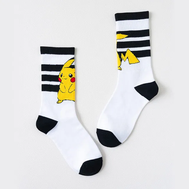 Cute Pokemon Pikachu Figure Cotton Socks Pokemon Squirtle Charmander Bulbasaur Anime Cosplay Men Women Ankle Cotton Socks 4