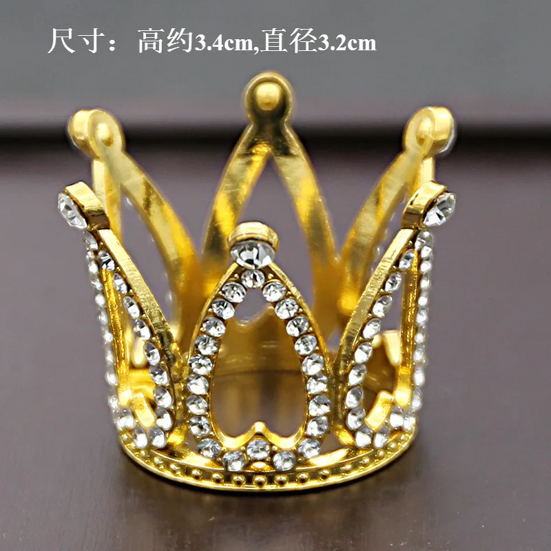 Gold Crown Cakelove 1 шт. золотые шипованные бриллиантами цифры "0-9" корона коллекция торт Топпер для вечерние украшения десерт прекрасные подарки - Цвет: Gold Crown
