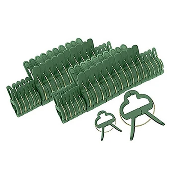 

80Pcs Garden Plant Fixed Clip Vines Grape Support Fastener Vegetables Flowers Tied Buckle Clamp Greenhouse Bracket