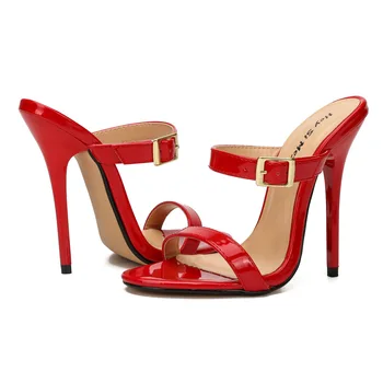 

Black Silk beauty mother 40-48 size female sandals