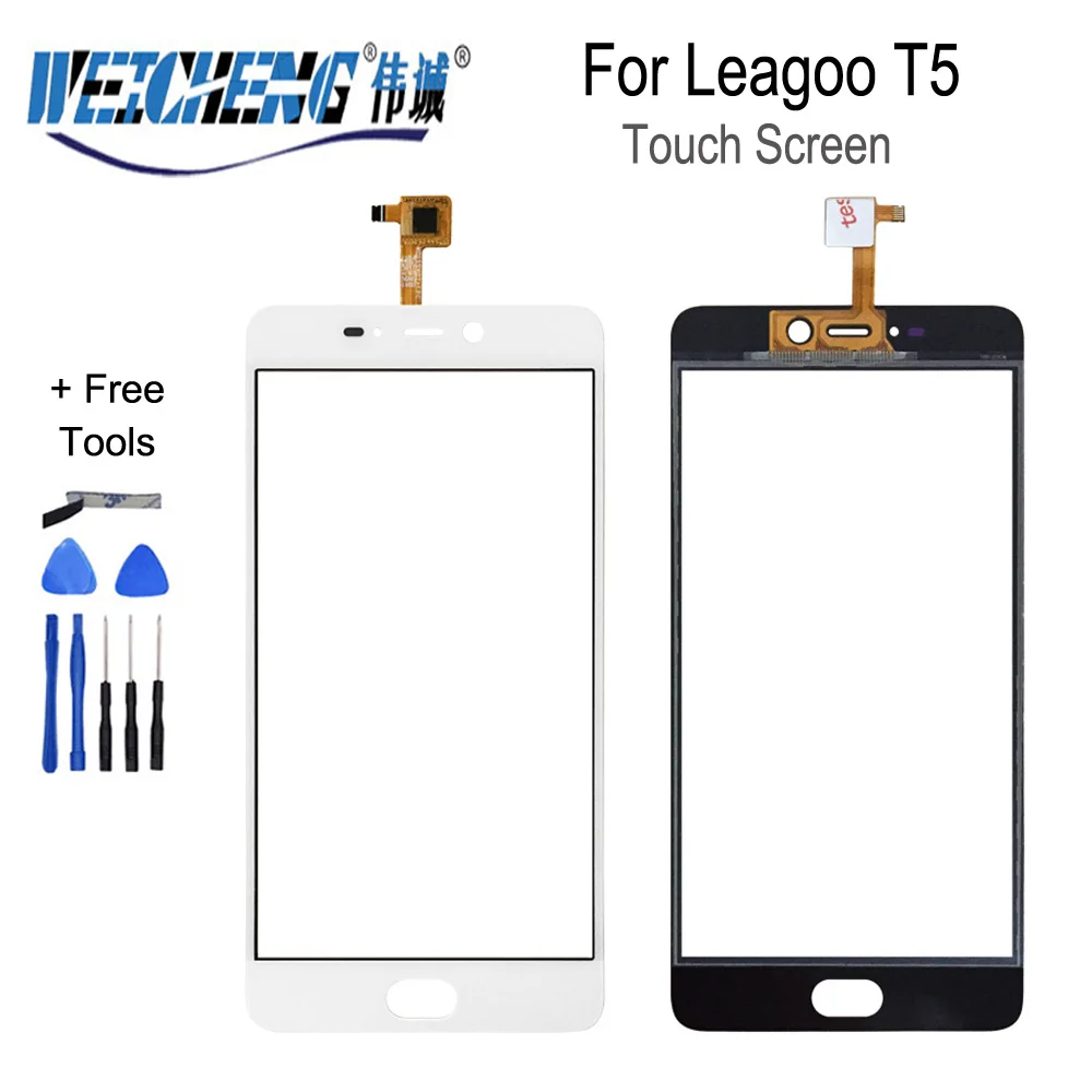 WEICHENG для Leagoo T5 сенсорный экран стекло тестирование поодиночке новая стеклянная панель для Leagoo T5 сенсорный экран+ Бесплатные инструменты