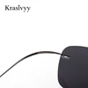 Krasivyy Rimless Square Polarized Sunglasses Men Driving Brand Design Ultralight Pure Titanium Sun Glasses Oculos De Sol ► Photo 2/6