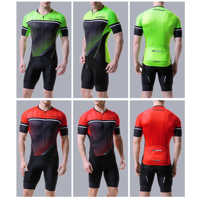 PHMAX летние шорты рукав Pro Велоспорт Джерси Набор Майо Ropa Ciclismo велосипедная спортивная одежда велосипедная одежда комплект для велоспорта