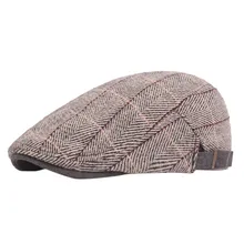 Клетчатая шляпа с принтом, Хлопковая мужская кепка, Регулируемая Кепка, мужская Ковбойская Кепка плюща, винтажная Кепка s Golf, зимняя шапка для вождения, Czapka Zimowa