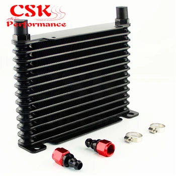

8-AN 32MM 13 ROW ENGINE/TRANSMISSION RACING COATED ALUMINUM OIL COOLER+Fittings