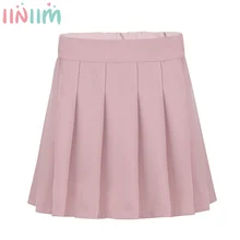 Iiniim/Детская школьная форма для девочек; плиссированные юбки с эластичным поясом; юбка скутер со скрытыми шортами; одежда для детей