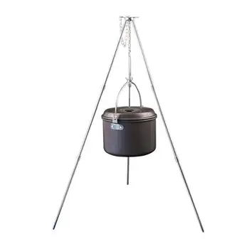 

Aluminum Alloy Barbecue Grill Hanging Tripod for Dutch Oven Portable Folding Tripod for Outdoor Camping Picnic Campfire Racks