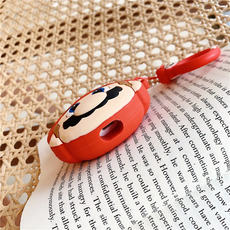 Силиконовый чехол с супер грибами для Apple Airpods Pro, чехол с Bluetooth для наушников, чехол s для Airpod, чехол для Air pods Pro, чехол