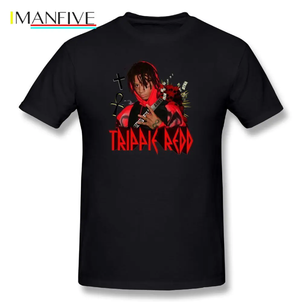 Trippie Redd VINTAGE T-Shirt Men Print 100 Cotton T Shirts Oversized Casual T Shirt Short Sleeve Graphic Music Tee Shirt 5XL 5XL