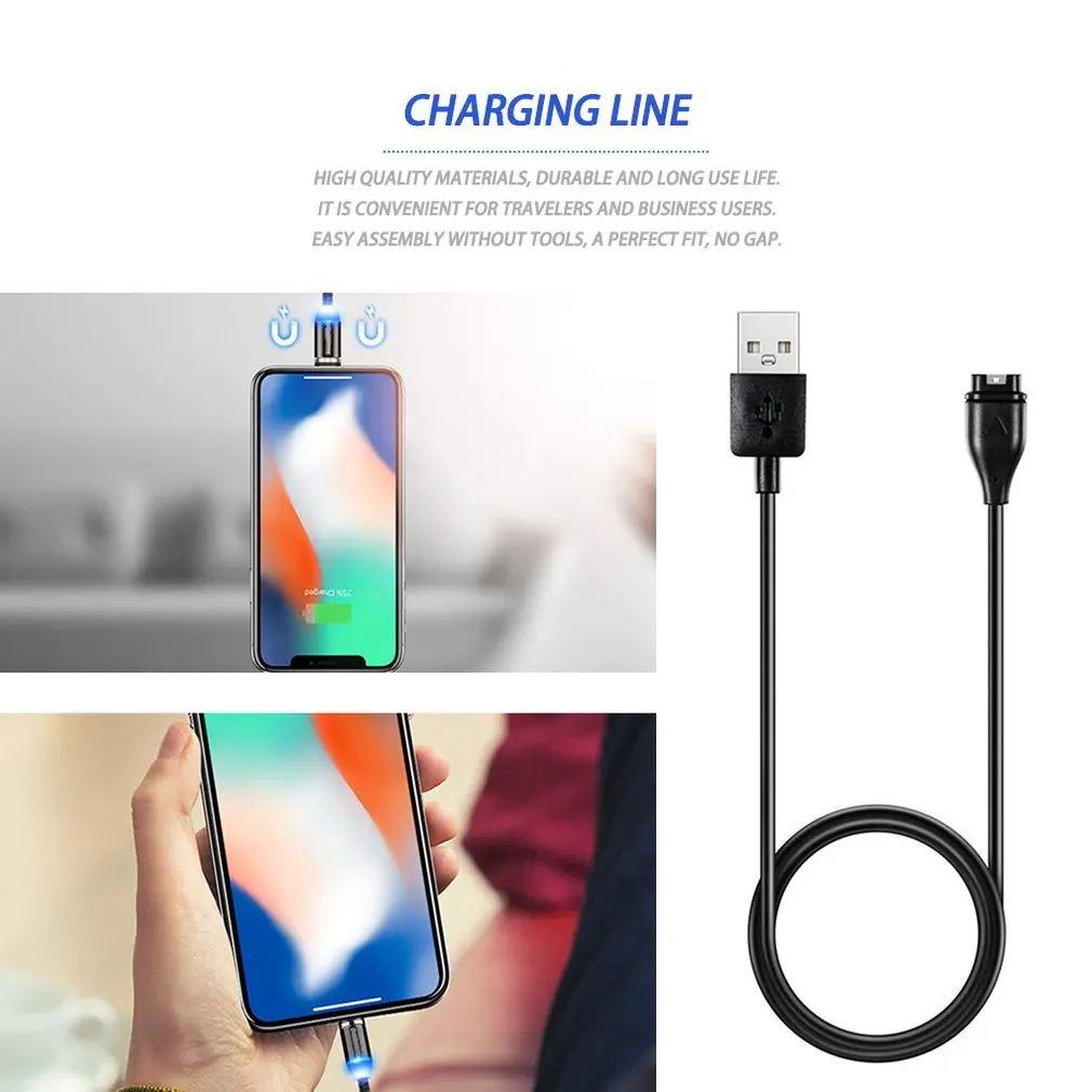 Сменный usb-кабель для зарядки и передачи данных, провод, зарядное устройство, зажим для Fenix 5, браслет, умные часы, usb-кабель для зарядки