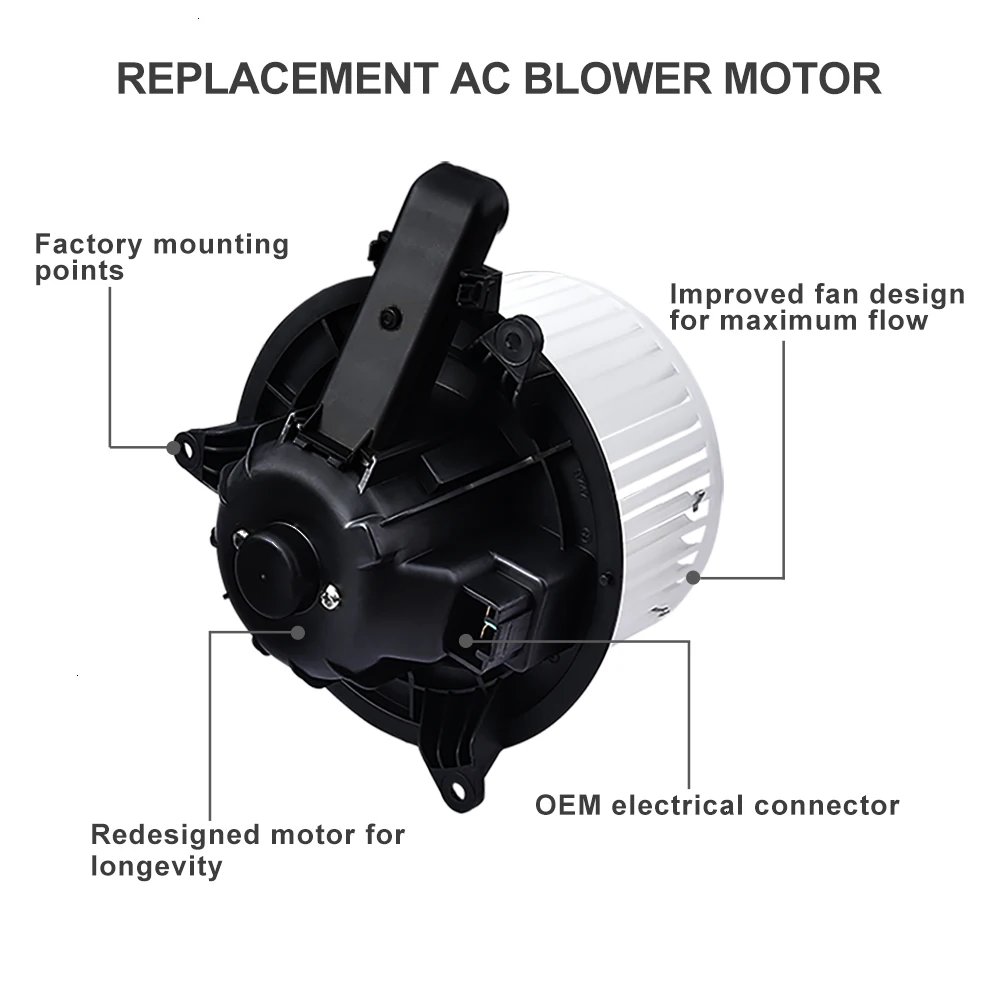 HVAC Blower Motor A/C Assembly With Fan Cage 700237 AL1Z19805A 75873 For Ford Expedition Ford F-150 Lincoln Navigator 2009