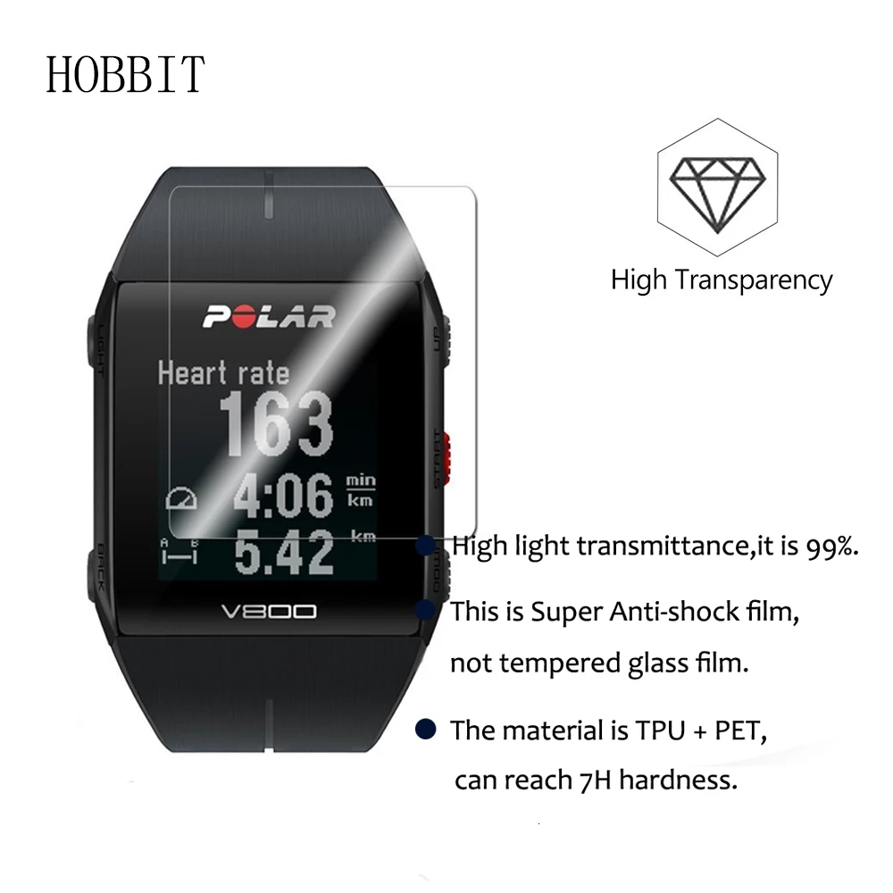 3 упаковки для Polar V800 7H нано Взрывозащищенный протектор экрана gps спортивные часы пленка против царапин анти-отпечатков пальцев Защита экрана