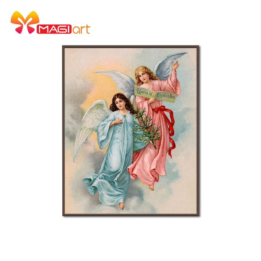 Cross stitch kits Embroidery needlework sets 11CT water soluble canvas patterns 14CT Western Gloria in Excelsis Deo-NCMP027