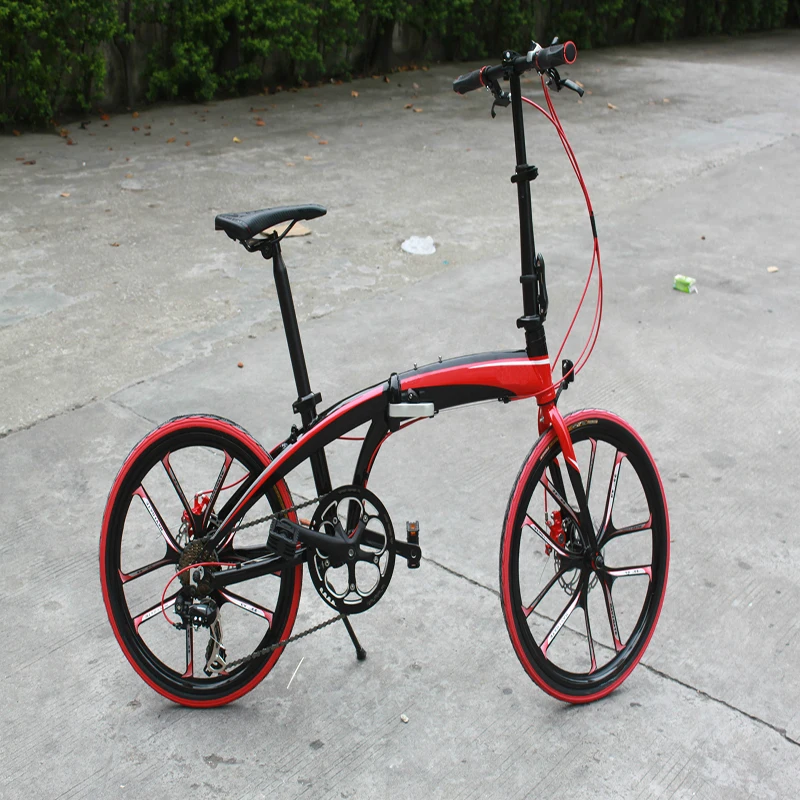 22-дюймовый с высоким содержанием углерода Сталь двойной диск Инструменты для ремонта велосипеда Складной Безопасный светильник Вес и удобный велосипед