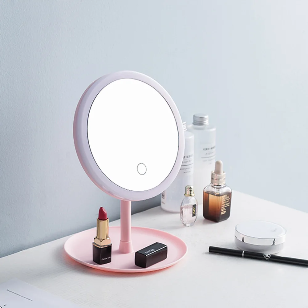 Светодиодный светильник для макияжа с зеркалом и подсветкой, натуральный белый светодиодный светильник на день, съемная база для хранения, 3 режима для Espelho Lustro LD