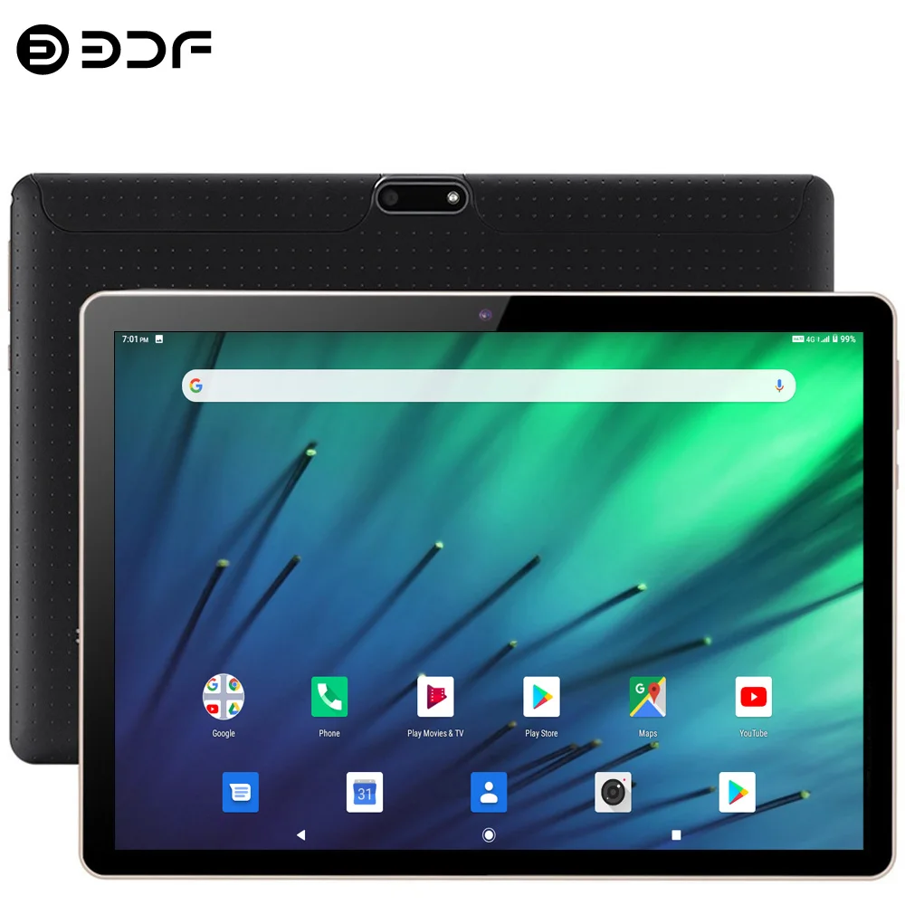 Tableta de 10 pulgadas, ordenador Octa Core, Android 9,0, Google Market, 3G, 4G, llamada telefónica LTE, Dual SIM, cámaras duales, vidrio templado 2.5D, nueva actualización