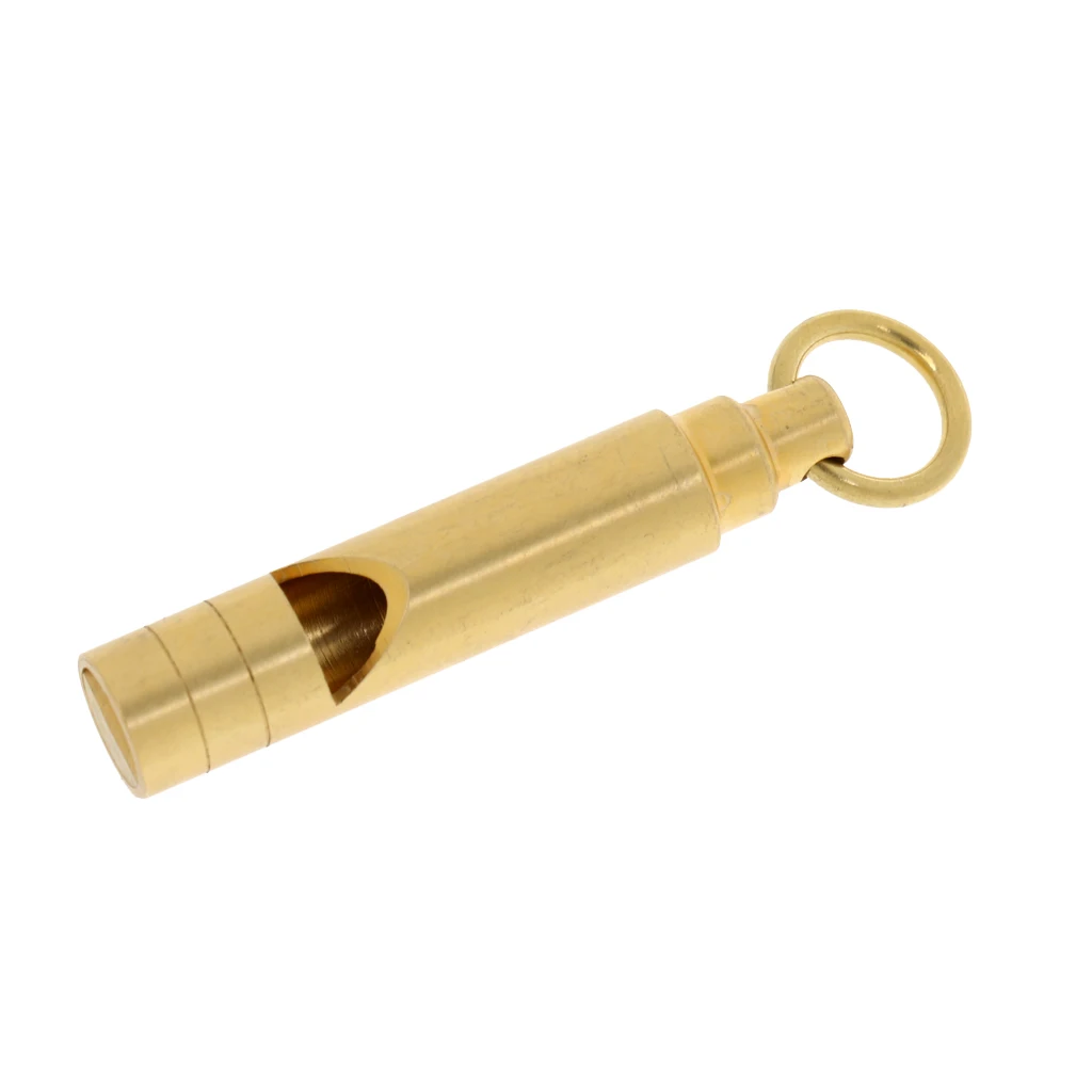 Мини карманный высокий латунный безопасный аварийный свисток для выживания